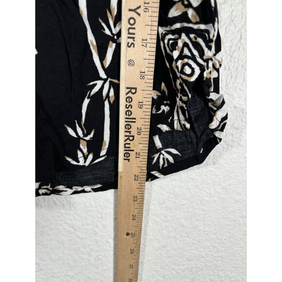 Vintage White Stag Hawaiian Shirt Womens Size L Rayon Floral Beaded - Picture 5 of 8